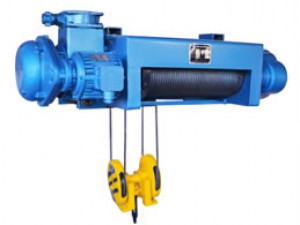 HB型防爆鋼絲繩電動(dòng)葫蘆其防爆等級(jí)為dⅡBT4，適用于ⅡB類（工廠用）。